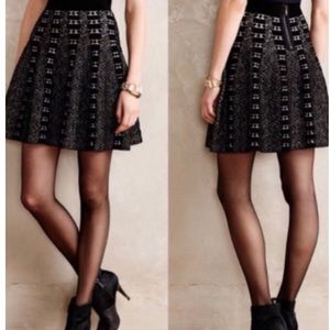 Anthropologie Moth Jacquard Knit Skirt